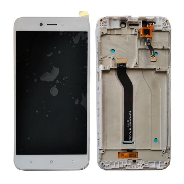 Xiaomi Redmi 5A (MCG3B, MCI3B) дисплей (экран) и сенсор (тачскрин) белый На рамке