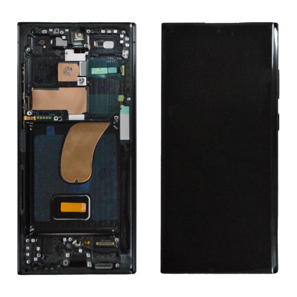 Samsung Galaxy S23 Ultra (SM-S918) дисплей (экран) и сенсор (тачскрин) OLED черная рамка 