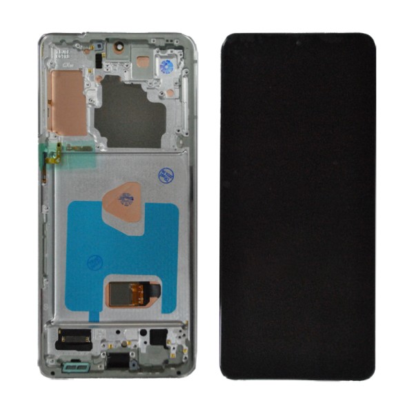 Samsung Galaxy S21 Plus (SM-G996) дисплей (экран) и сенсор (тачскрин) OLED серая рамка 