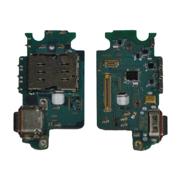 Samsung Galaxy S24 SM-S921 нижняя плата с разъёмом зарядки, микрофоном и SIM-коннектором High Copy