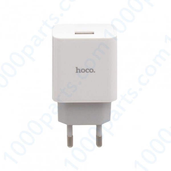 Зарядное устройство (блок питания) Hoco C81A белого цвета