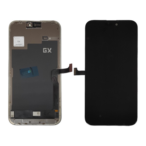 iPhone 15 Pro Max дисплей (экран) и сенсор (тачскрин) черный GX HARD OLED