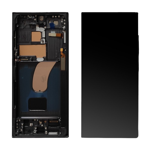 Samsung Galaxy S23 Ultra SM-S918 дисплей (екран) та сенсор (тачскрін) OLED Phantom black рамка