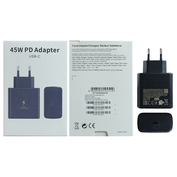 Мережевий зарядний пристрій EP-TA845 45W USB-C Black PD