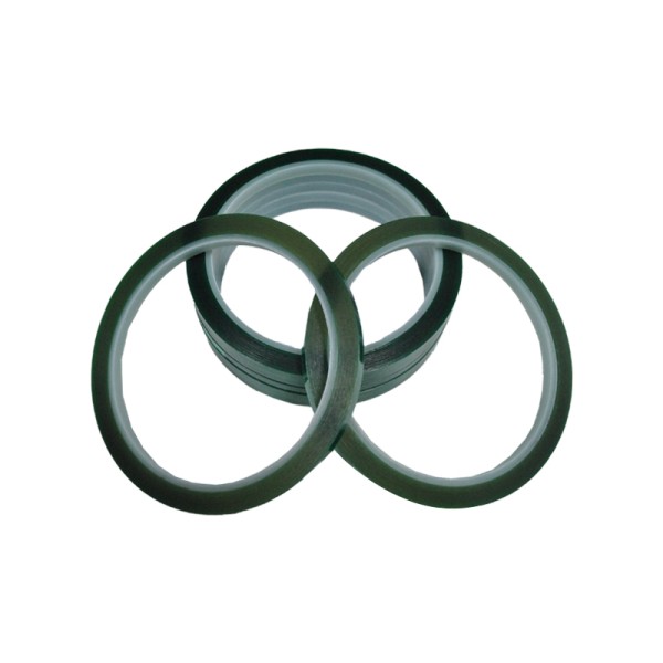 Зеленый термостойкий скотч, ширина 2 мм, длина 33 м