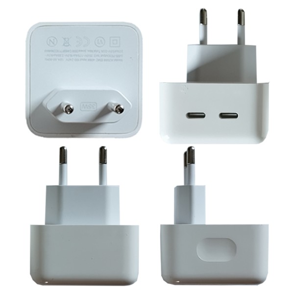 Мережевий зарядний пристрій MHJE3ZM/A 35W USB-C+C White PD