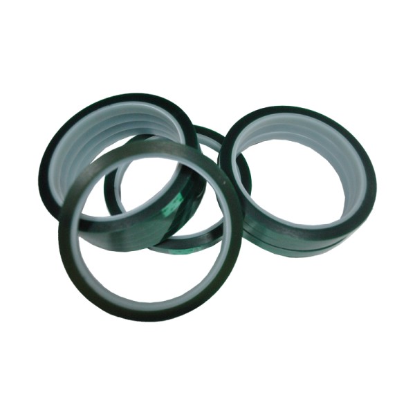 Зелений термостійкий скотч, ширина 5 мм, довжина 33 м.